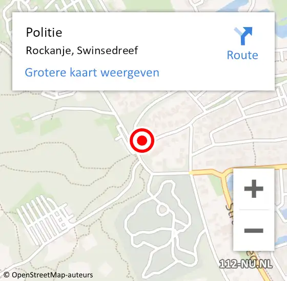 Locatie op kaart van de 112 melding: Politie Rockanje, Swinsedreef op 5 juli 2023 08:26