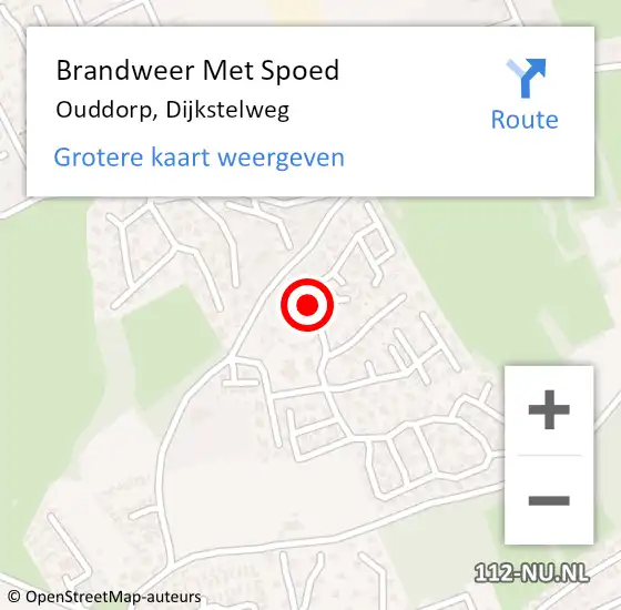 Locatie op kaart van de 112 melding: Brandweer Met Spoed Naar Ouddorp, Dijkstelweg op 5 juli 2023 10:30