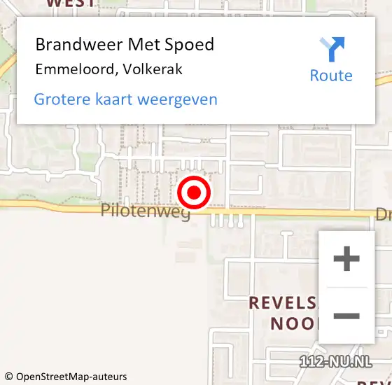 Locatie op kaart van de 112 melding: Brandweer Met Spoed Naar Emmeloord, Volkerak op 5 juli 2023 10:40