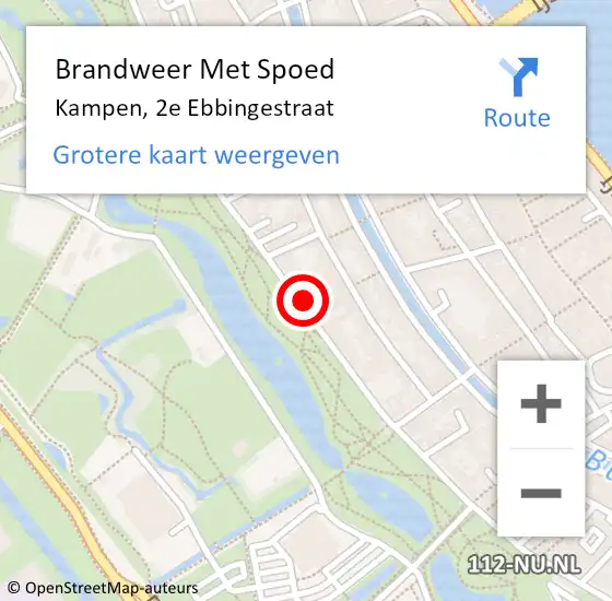 Locatie op kaart van de 112 melding: Brandweer Met Spoed Naar Kampen, 2e Ebbingestraat op 5 juli 2023 10:51