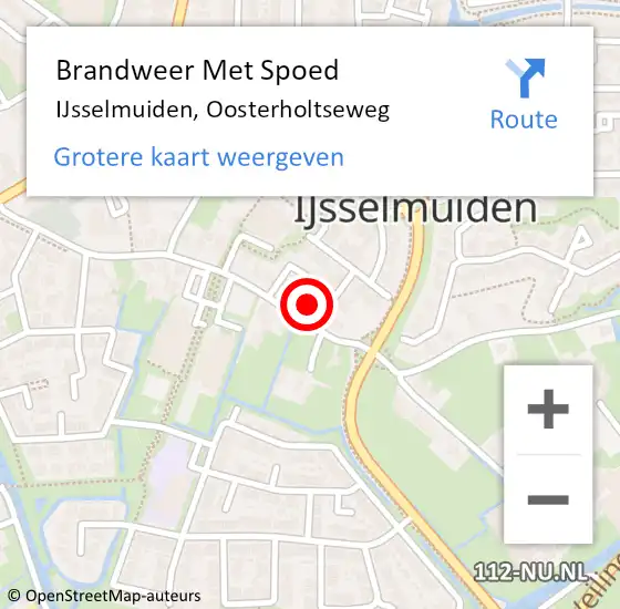 Locatie op kaart van de 112 melding: Brandweer Met Spoed Naar IJsselmuiden, Oosterholtseweg op 5 juli 2023 11:22
