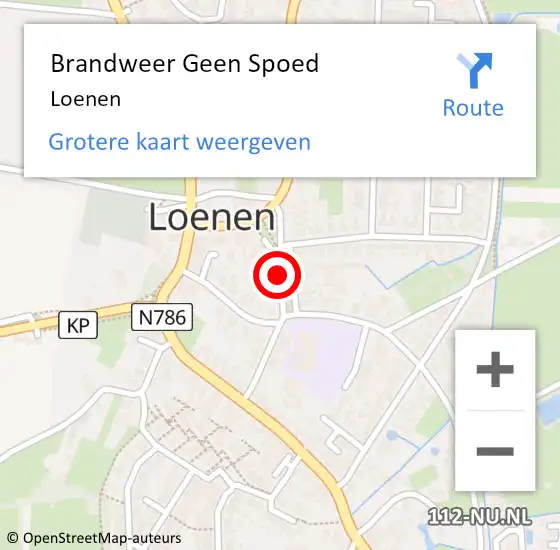 Locatie op kaart van de 112 melding: Brandweer Geen Spoed Naar Loenen op 5 juli 2023 11:32