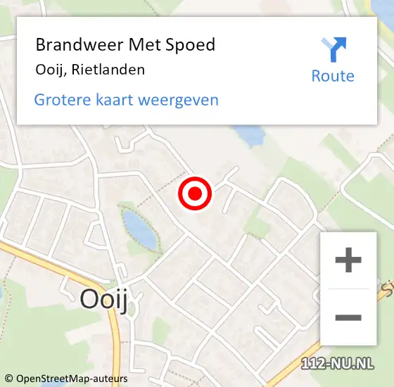 Locatie op kaart van de 112 melding: Brandweer Met Spoed Naar Ooij, Rietlanden op 5 juli 2023 11:56