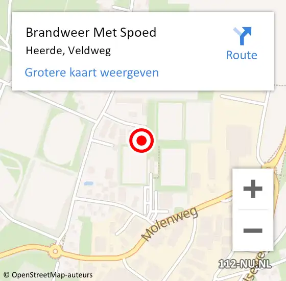 Locatie op kaart van de 112 melding: Brandweer Met Spoed Naar Heerde, Veldweg op 5 juli 2023 11:58