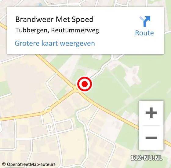 Locatie op kaart van de 112 melding: Brandweer Met Spoed Naar Tubbergen, Reutummerweg op 5 juli 2023 11:58