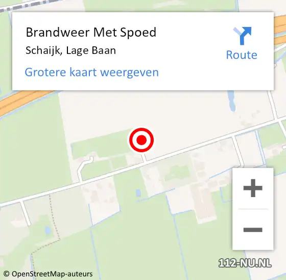 Locatie op kaart van de 112 melding: Brandweer Met Spoed Naar Schaijk, Lage Baan op 5 juli 2023 12:26