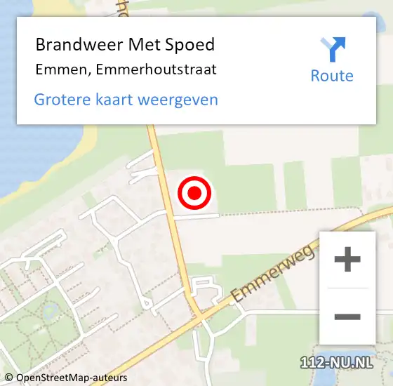 Locatie op kaart van de 112 melding: Brandweer Met Spoed Naar Emmen, Emmerhoutstraat op 5 juli 2023 12:30