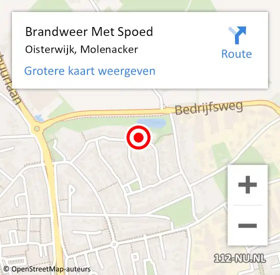 Locatie op kaart van de 112 melding: Brandweer Met Spoed Naar Oisterwijk, Molenacker op 5 juli 2023 12:35