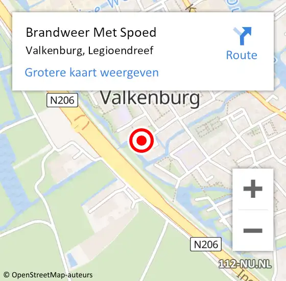 Locatie op kaart van de 112 melding: Brandweer Met Spoed Naar Valkenburg, Legioendreef op 5 juli 2023 12:46