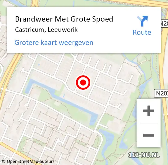 Locatie op kaart van de 112 melding: Brandweer Met Grote Spoed Naar Castricum, Leeuwerik op 5 juli 2023 12:56