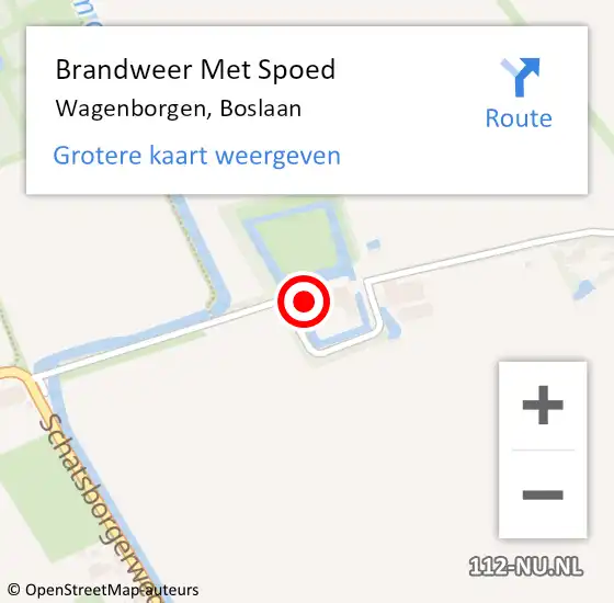 Locatie op kaart van de 112 melding: Brandweer Met Spoed Naar Wagenborgen, Boslaan op 5 juli 2023 13:34