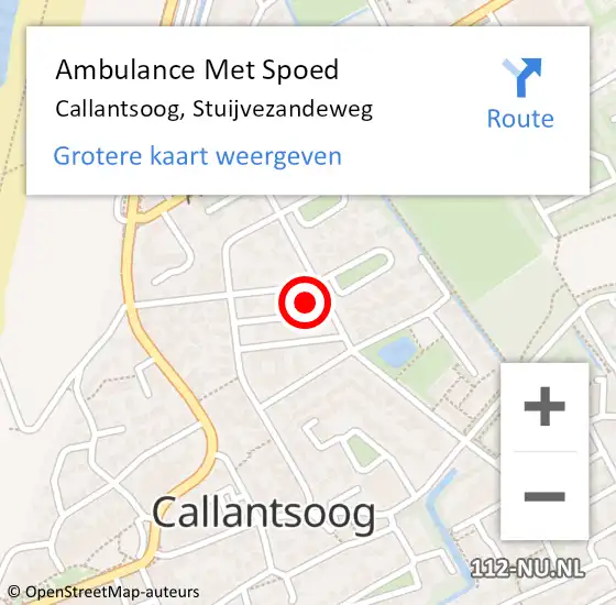 Locatie op kaart van de 112 melding: Ambulance Met Spoed Naar Callantsoog, Stuijvezandeweg op 5 juli 2023 14:41