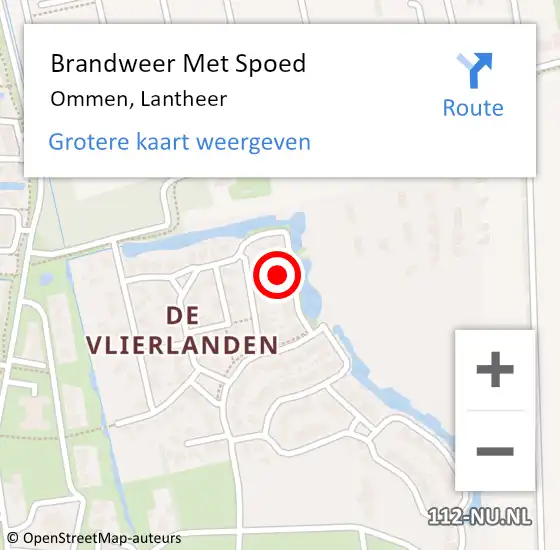 Locatie op kaart van de 112 melding: Brandweer Met Spoed Naar Ommen, Lantheer op 5 juli 2023 16:46