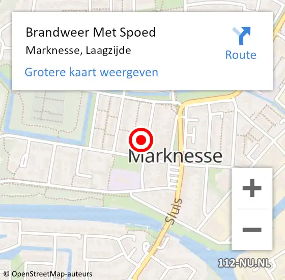 Locatie op kaart van de 112 melding: Brandweer Met Spoed Naar Marknesse, Laagzijde op 5 juli 2023 17:48