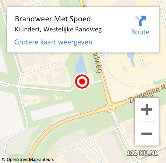 Locatie op kaart van de 112 melding: Brandweer Met Spoed Naar Klundert, Westelijke Randweg op 5 juli 2023 18:53