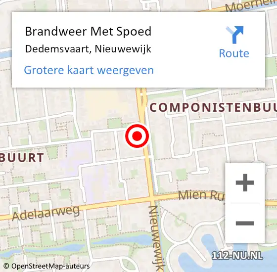 Locatie op kaart van de 112 melding: Brandweer Met Spoed Naar Dedemsvaart, Nieuwewijk op 5 juli 2023 19:32