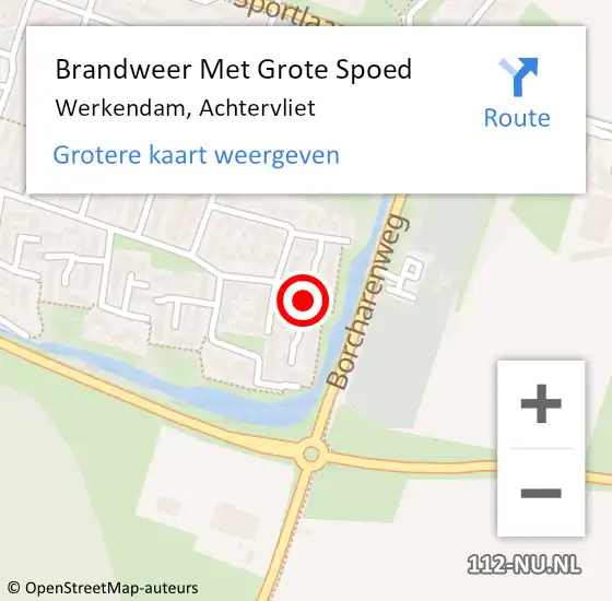 Locatie op kaart van de 112 melding: Brandweer Met Grote Spoed Naar Werkendam, Achtervliet op 5 juli 2023 19:56