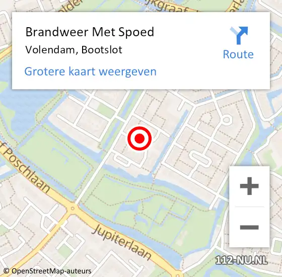Locatie op kaart van de 112 melding: Brandweer Met Spoed Naar Volendam, Bootslot op 5 juli 2023 20:36