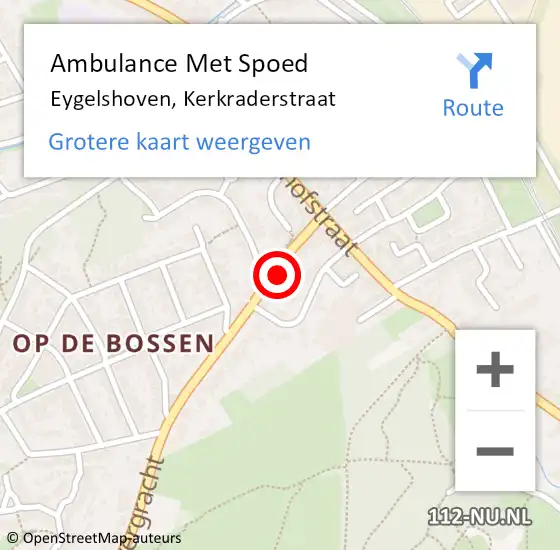 Locatie op kaart van de 112 melding: Ambulance Met Spoed Naar Eygelshoven, Kerkraderstraat op 31 augustus 2014 17:16