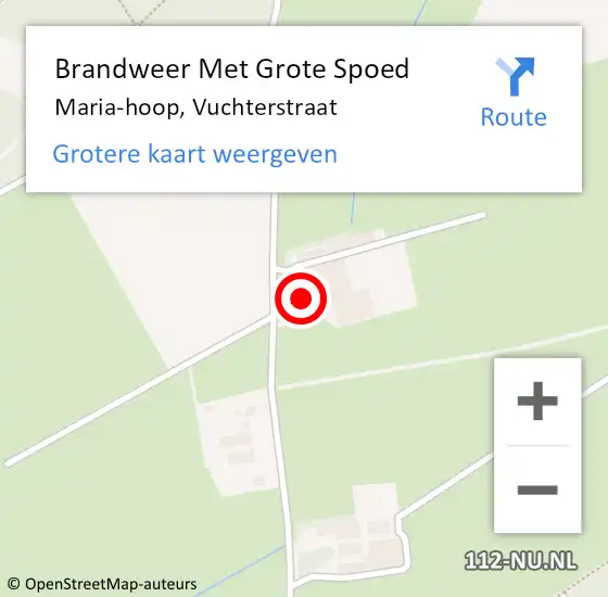 Locatie op kaart van de 112 melding: Brandweer Met Grote Spoed Naar Maria-hoop, Vuchterstraat op 6 juli 2023 12:13