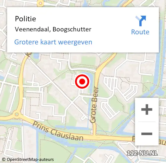 Locatie op kaart van de 112 melding: Politie Veenendaal, Boogschutter op 6 juli 2023 17:12