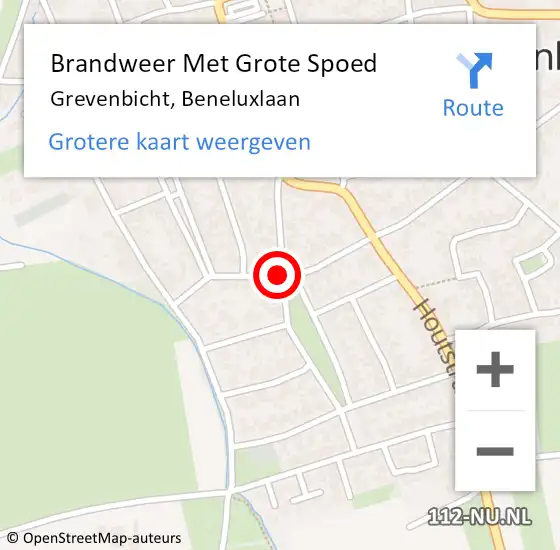 Locatie op kaart van de 112 melding: Brandweer Met Grote Spoed Naar Grevenbicht, Beneluxlaan op 6 juli 2023 17:32