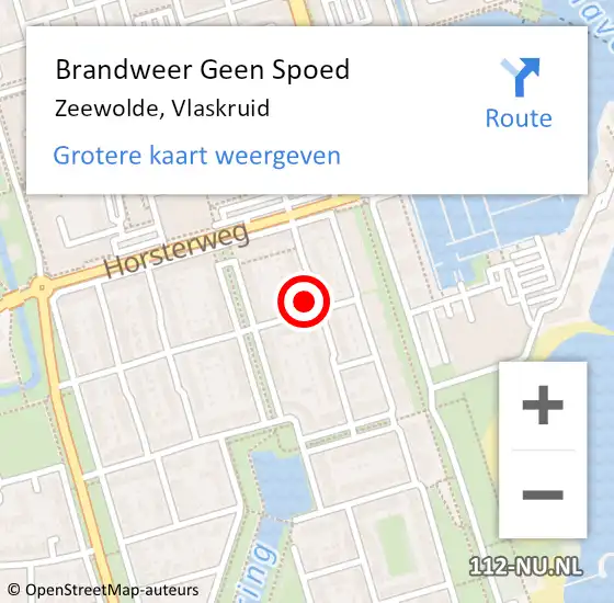 Locatie op kaart van de 112 melding: Brandweer Geen Spoed Naar Zeewolde, Vlaskruid op 7 juli 2023 09:35