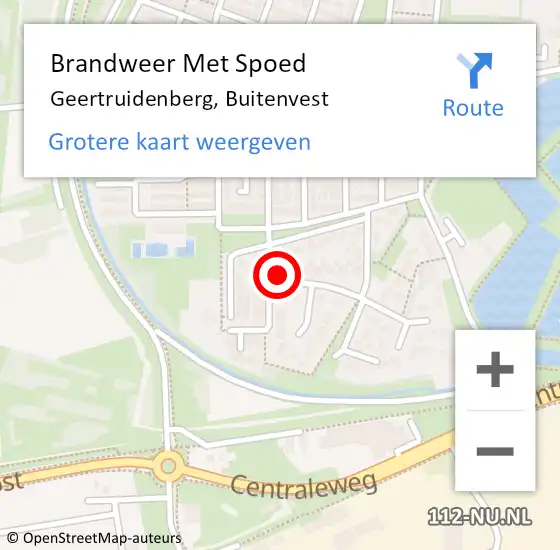 Locatie op kaart van de 112 melding: Brandweer Met Spoed Naar Geertruidenberg, Buitenvest op 13 oktober 2013 10:04