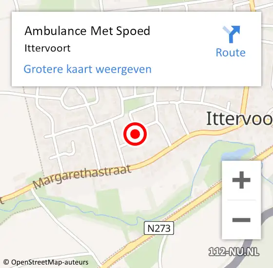 Locatie op kaart van de 112 melding: Ambulance Met Spoed Naar Ittervoort op 7 juli 2023 18:55