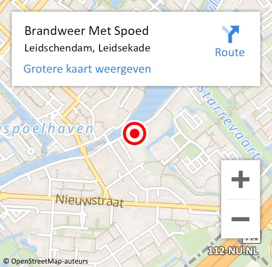 Locatie op kaart van de 112 melding: Brandweer Met Spoed Naar Leidschendam, Leidsekade op 7 juli 2023 19:28