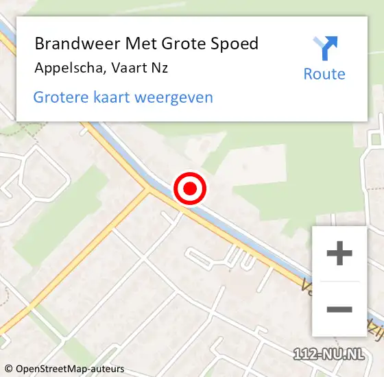 Locatie op kaart van de 112 melding: Brandweer Met Grote Spoed Naar Appelscha, Vaart Nz op 8 juli 2023 07:50