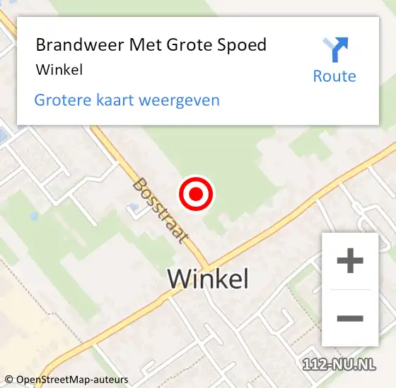 Locatie op kaart van de 112 melding: Brandweer Met Grote Spoed Naar Winkel op 8 juli 2023 08:38