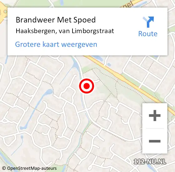 Locatie op kaart van de 112 melding: Brandweer Met Spoed Naar Haaksbergen, van Limborgstraat op 8 juli 2023 08:39