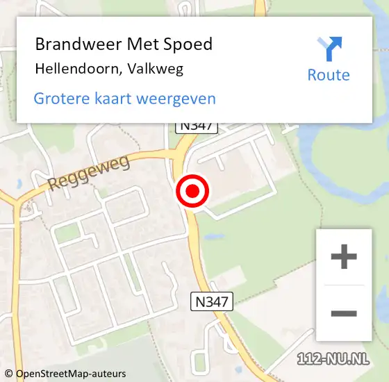 Locatie op kaart van de 112 melding: Brandweer Met Spoed Naar Hellendoorn, Valkweg op 8 juli 2023 11:05