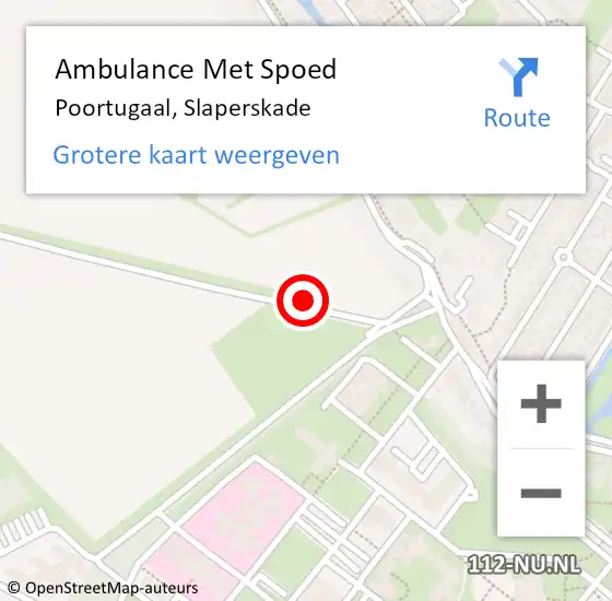 Locatie op kaart van de 112 melding: Ambulance Met Spoed Naar Poortugaal, Slaperskade op 8 juli 2023 15:01