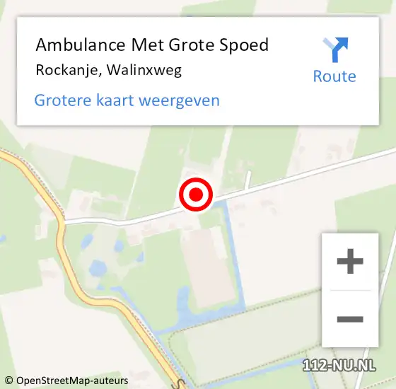 Locatie op kaart van de 112 melding: Ambulance Met Grote Spoed Naar Rockanje, Walinxweg op 8 juli 2023 15:58