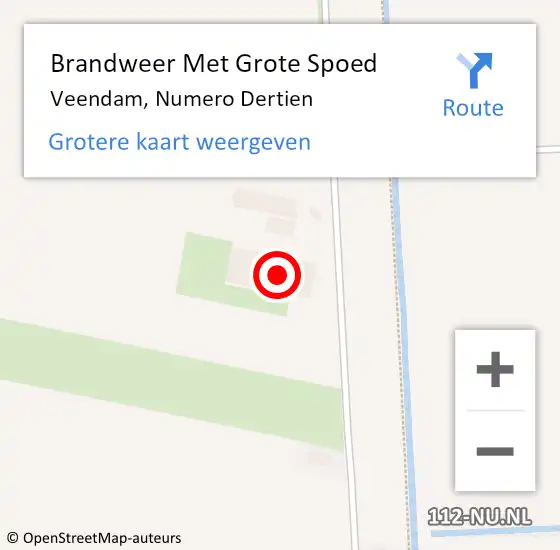 Locatie op kaart van de 112 melding: Brandweer Met Grote Spoed Naar Veendam, Numero Dertien op 8 juli 2023 20:35