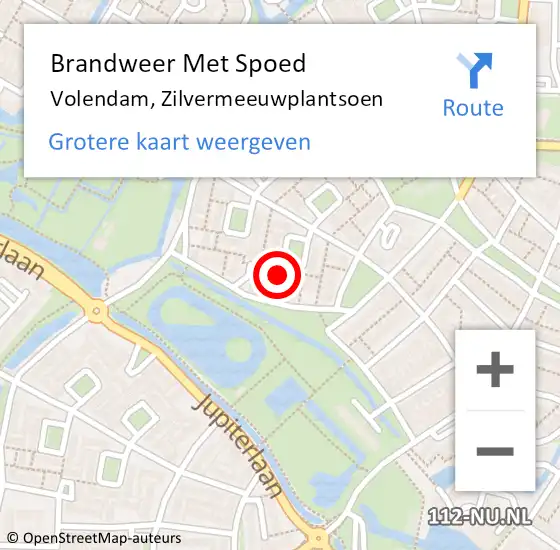 Locatie op kaart van de 112 melding: Brandweer Met Spoed Naar Volendam, Zilvermeeuwplantsoen op 8 juli 2023 21:07