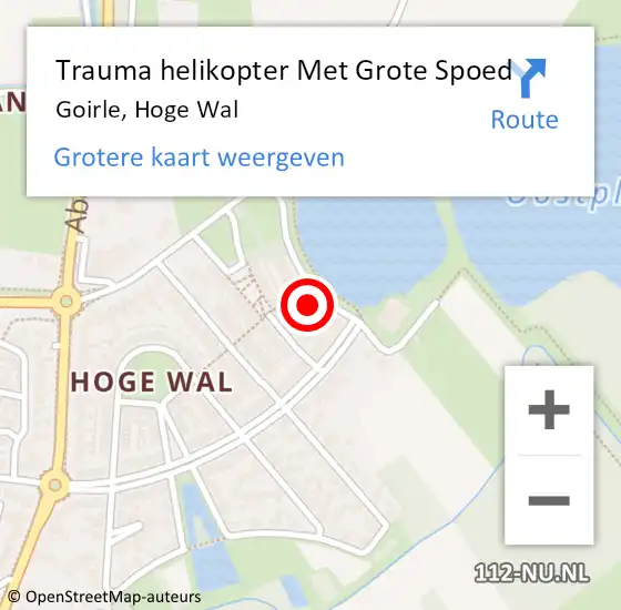 Locatie op kaart van de 112 melding: Trauma helikopter Met Grote Spoed Naar Goirle, Hoge Wal op 8 juli 2023 21:22