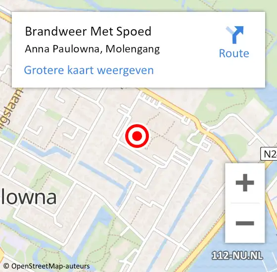 Locatie op kaart van de 112 melding: Brandweer Met Spoed Naar Anna Paulowna, Molengang op 8 juli 2023 21:43