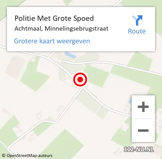 Locatie op kaart van de 112 melding: Politie Met Grote Spoed Naar Achtmaal, Minnelingsebrugstraat op 8 juli 2023 22:56