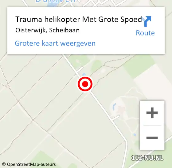 Locatie op kaart van de 112 melding: Trauma helikopter Met Grote Spoed Naar Oisterwijk, Scheibaan op 9 juli 2023 00:45