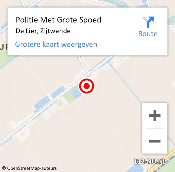 Locatie op kaart van de 112 melding: Politie Met Grote Spoed Naar De Lier, Zijtwende op 9 juli 2023 00:53