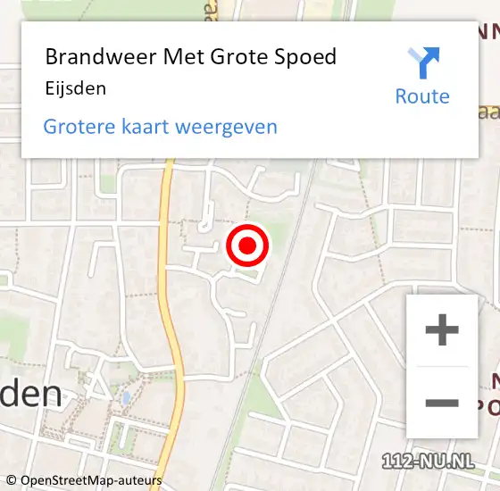 Locatie op kaart van de 112 melding: Brandweer Met Grote Spoed Naar Eijsden op 9 juli 2023 05:47