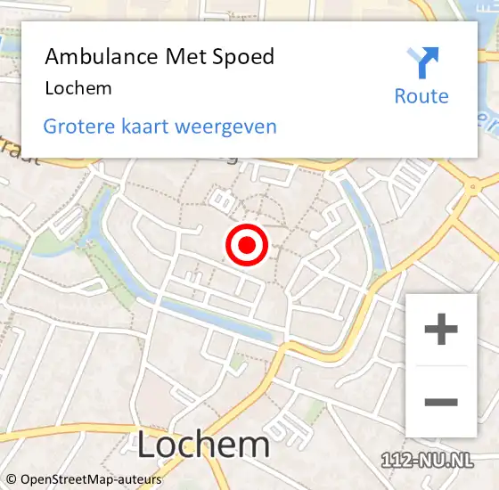 Locatie op kaart van de 112 melding: Ambulance Met Spoed Naar Lochem op 9 juli 2023 07:15