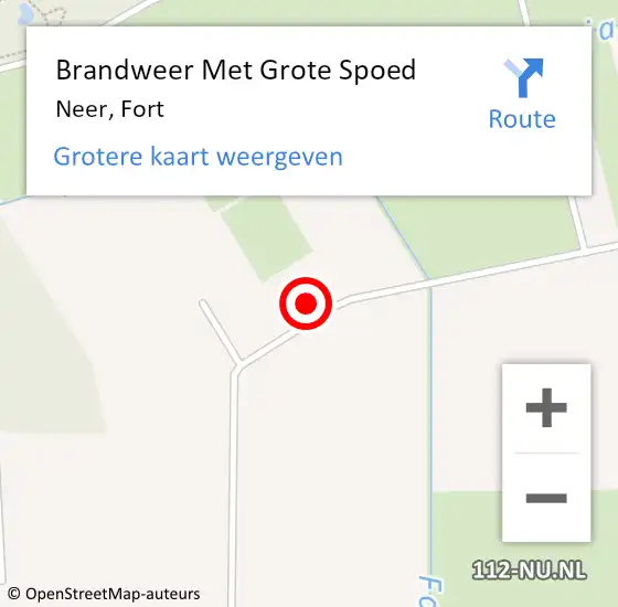 Locatie op kaart van de 112 melding: Brandweer Met Grote Spoed Naar Neer, Fort op 9 juli 2023 11:34