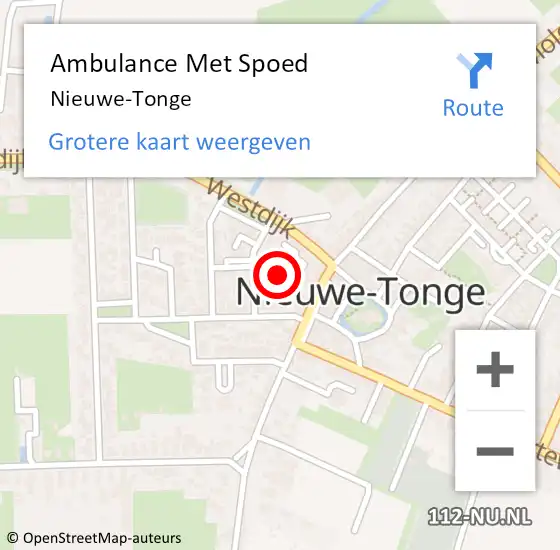 Locatie op kaart van de 112 melding: Ambulance Met Spoed Naar Nieuwe-Tonge op 9 juli 2023 16:31