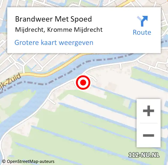 Locatie op kaart van de 112 melding: Brandweer Met Spoed Naar Mijdrecht, Kromme Mijdrecht op 9 juli 2023 17:23