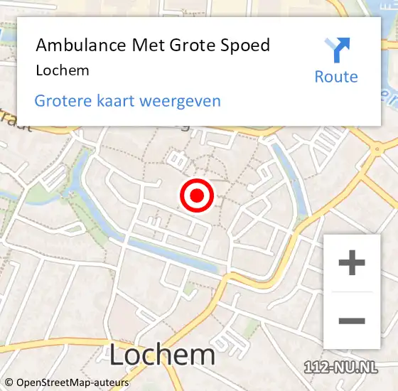 Locatie op kaart van de 112 melding: Ambulance Met Grote Spoed Naar Lochem op 9 juli 2023 18:24