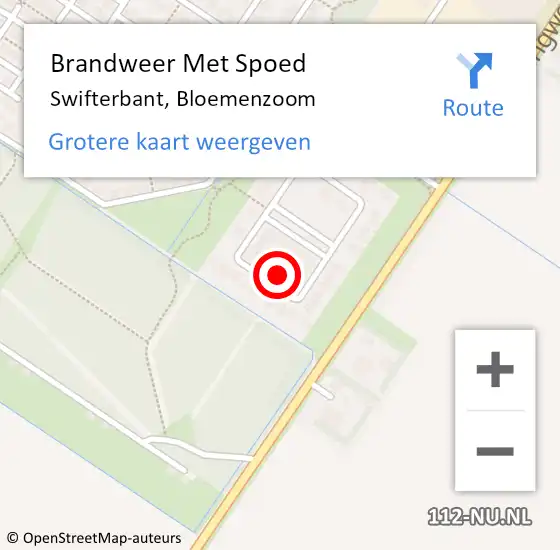 Locatie op kaart van de 112 melding: Brandweer Met Spoed Naar Swifterbant, Bloemenzoom op 9 juli 2023 18:26